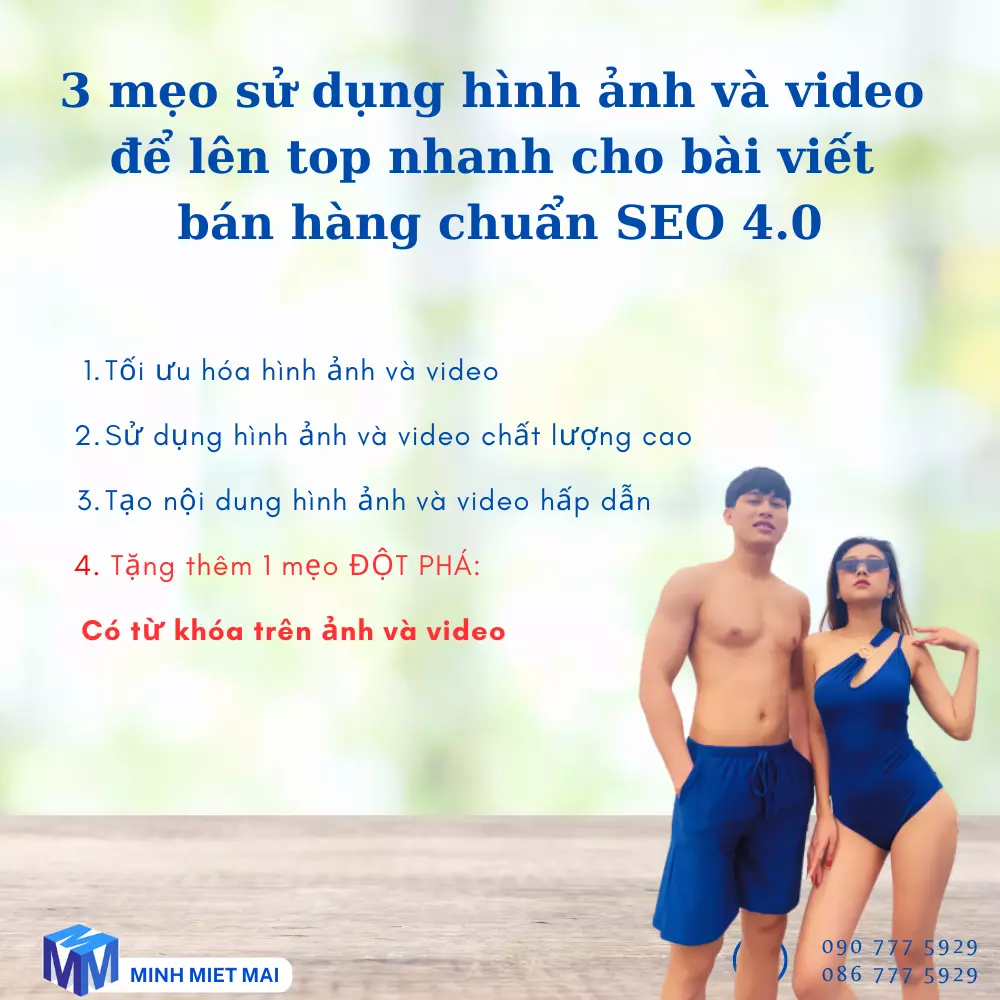 3 mẹo sử dụng hình ảnh và video để lên top nhanh cho bài viết bán hàng chuẩn SEO 4.0