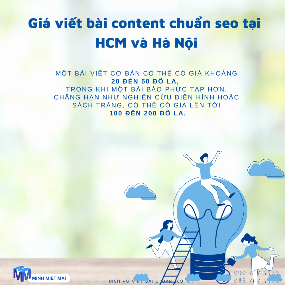 Giá viết bài content chuẩn seo tại HCM và Hà Nội